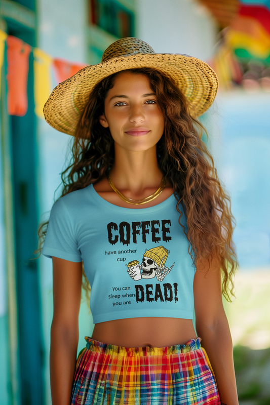 Coffee, Have Another Cup Ladies' Flowy Cropped Tee