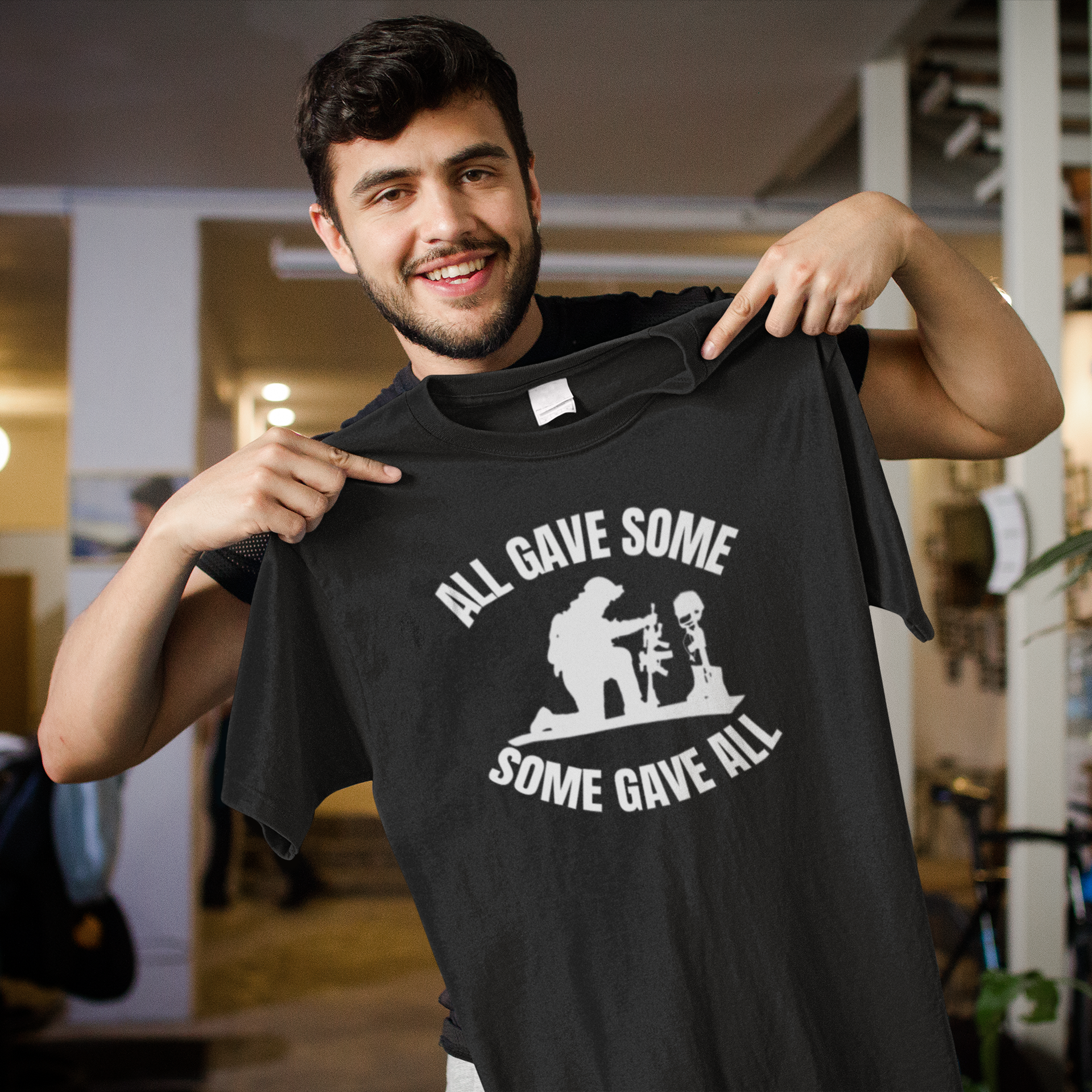 All Gave Some/Some Gave All Black Heavyweight Garment-Dyed T-Shirt 