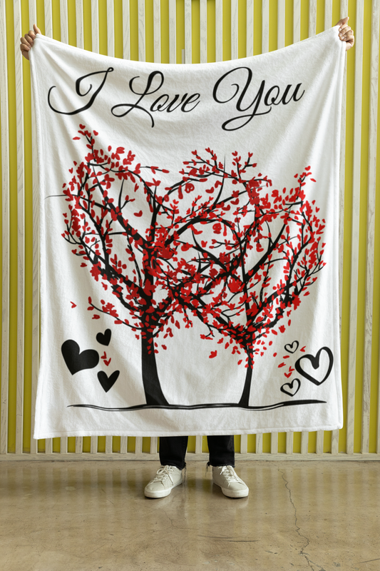 Sherpa Blankets for Her - I Love You Tree Premium Sherpa Blanket 50x60