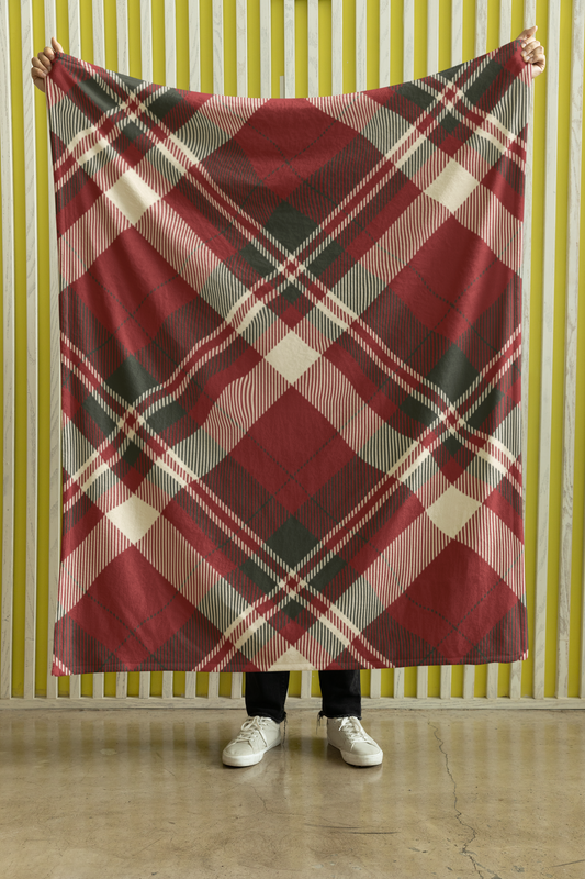 Christmas Plaid Premium Sherpa Blanket 50x60