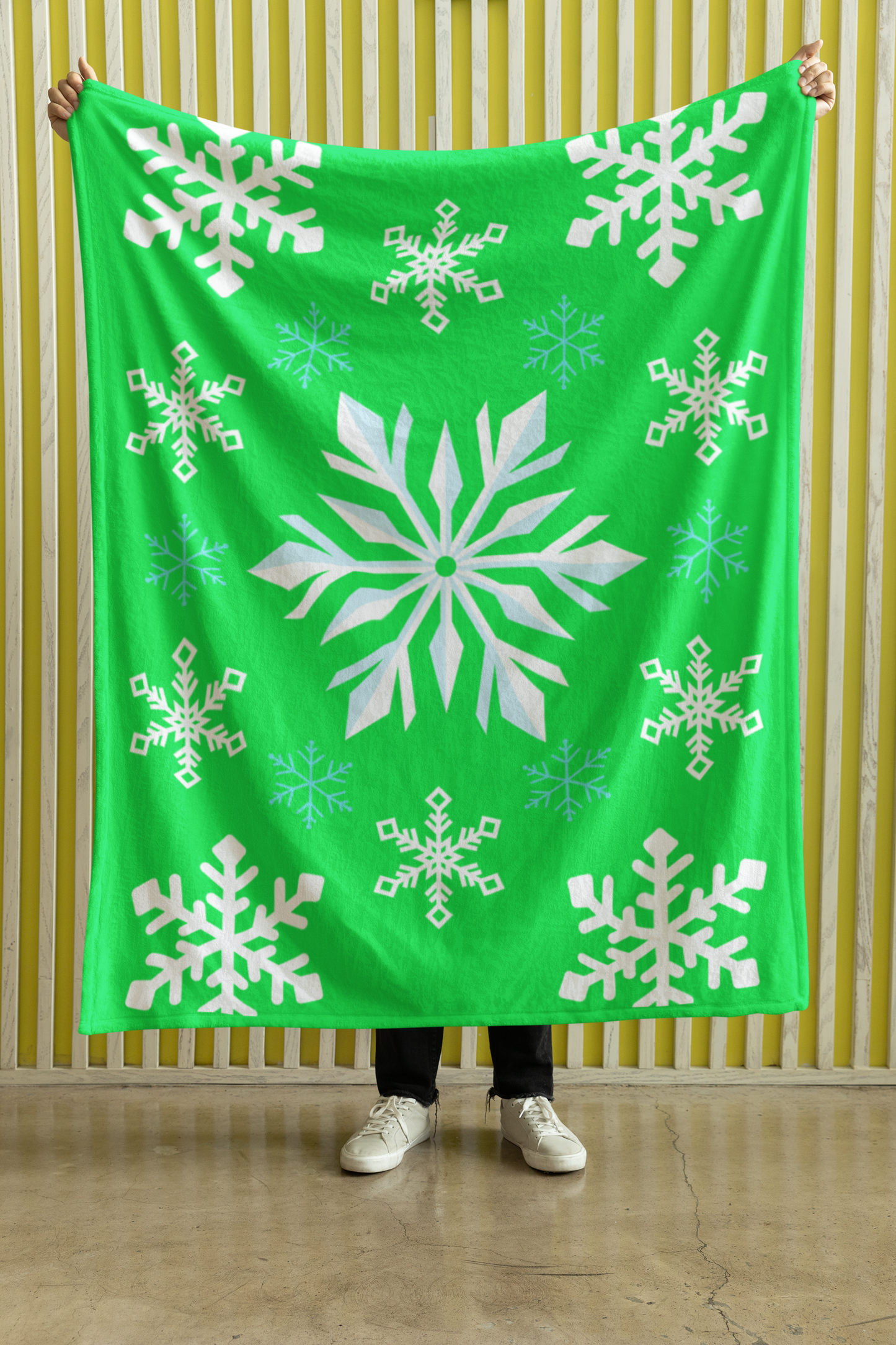 Christmas Snowflake Premium Sherpa Blanket 50x60