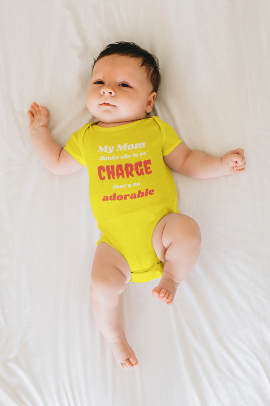 Infant Jersey Onesie With Funny Message - My Mom