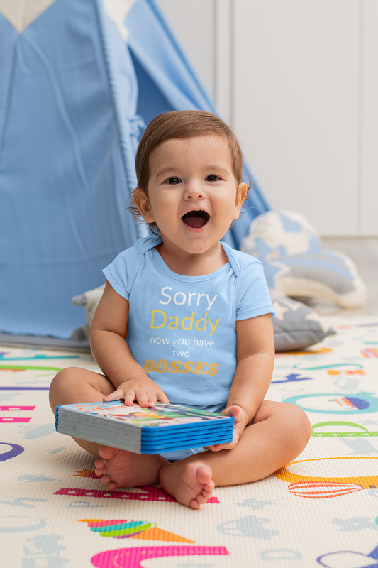 Infant Jersey Onesie With Funny Quote - Sorry Daddy