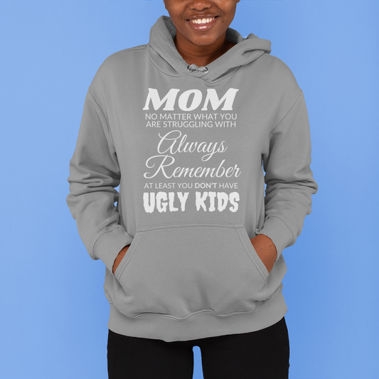 Pullover Hoodie With Funny Design, "Ugly Kids"