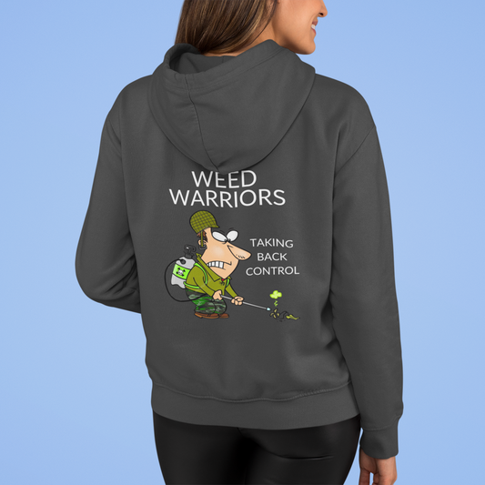 Full Zip Hoodie With Funny Design, "Weed Warriors"